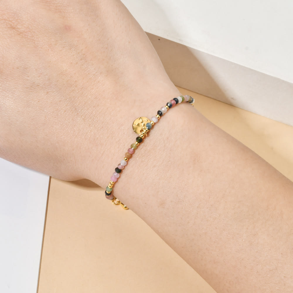 Bracciale regolabile Olivenorma Fortune Biscuit con mini perline naturali e pietre preziose - image 21