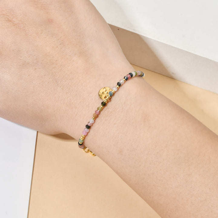 Bracciale regolabile Olivenorma Fortune Biscuit con mini perline naturali e pietre preziose - image 21