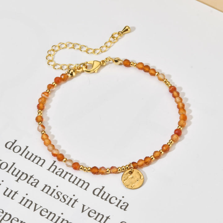 Bracciale regolabile Olivenorma Fortune Biscuit con mini perline naturali e pietre preziose - image 3