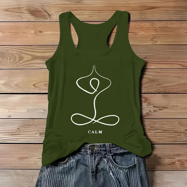 Canotta spirituale da yoga Olivenorma "CALM" e "BREATH" - CALMA - Verde - 3XL - image 11
