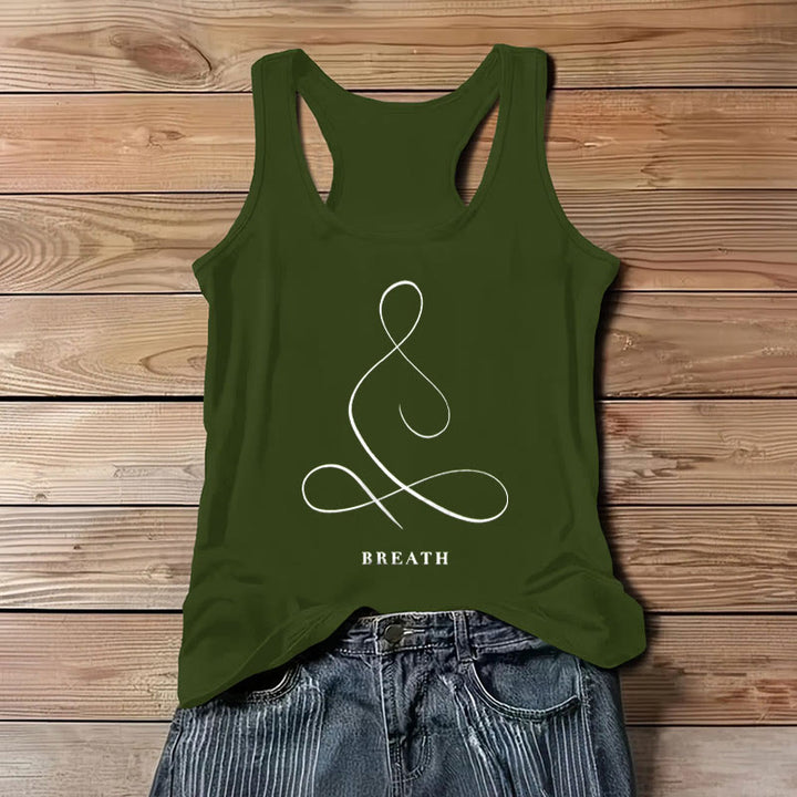 Canotta spirituale da yoga Olivenorma "CALM" e "BREATH" - RESPIRO - Verde - 3XL - image 20