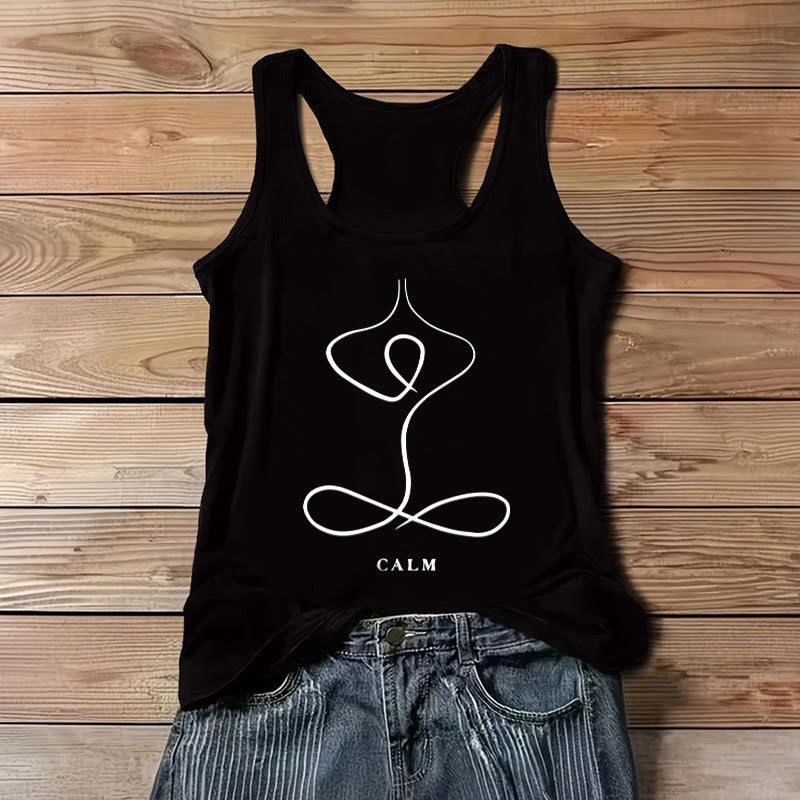Canotta spirituale da yoga Olivenorma "CALM" e "BREATH" - CALMA - Nero - 3XL - image 5