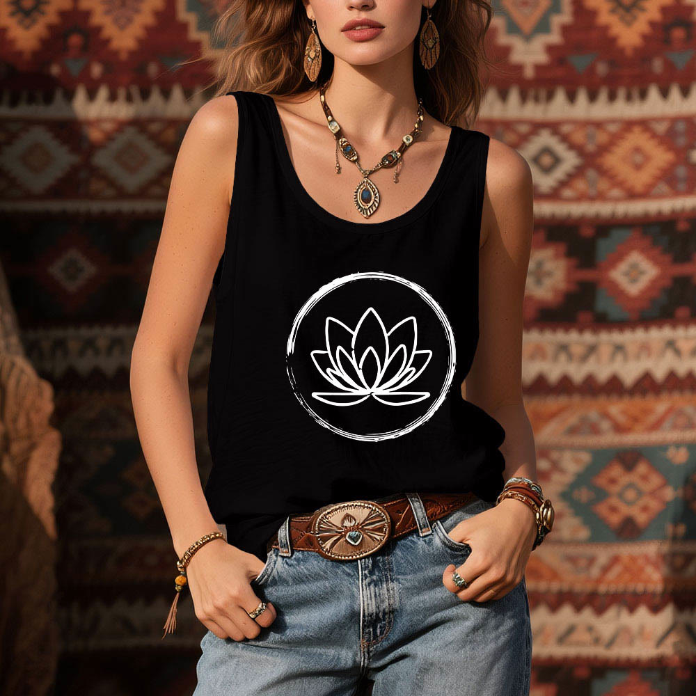 Canotta spirituale pacifica Olivenorma Lotus Flowers - image 8