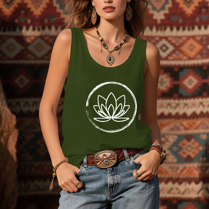 Canotta spirituale pacifica Olivenorma Lotus Flowers - image 12