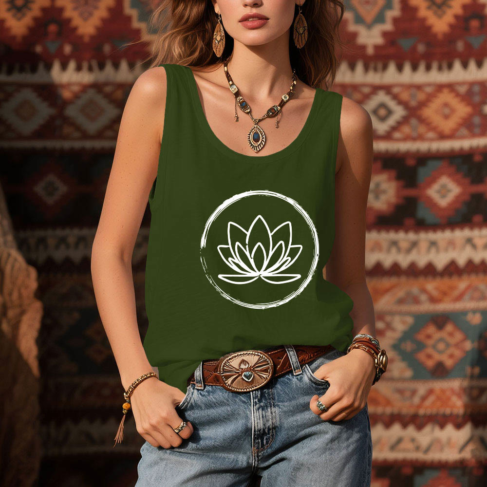Canotta spirituale pacifica Olivenorma Lotus Flowers - image 13