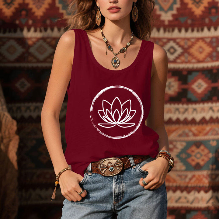 Canotta spirituale pacifica Olivenorma Lotus Flowers - image 2