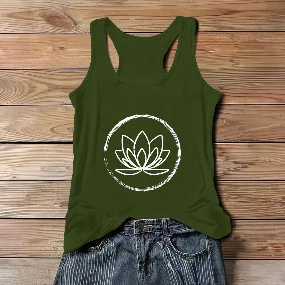 Canotta spirituale pacifica Olivenorma Lotus Flowers - Verde - 3XL - image 11