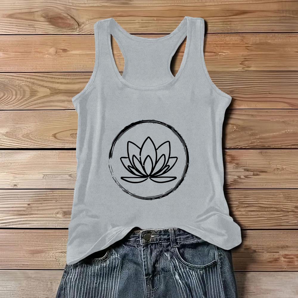 Canotta spirituale pacifica Olivenorma Lotus Flowers - Grigio - 3XL - image 10