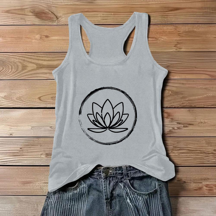 Canotta spirituale pacifica Olivenorma Lotus Flowers - Grigio - 3XL - image 9
