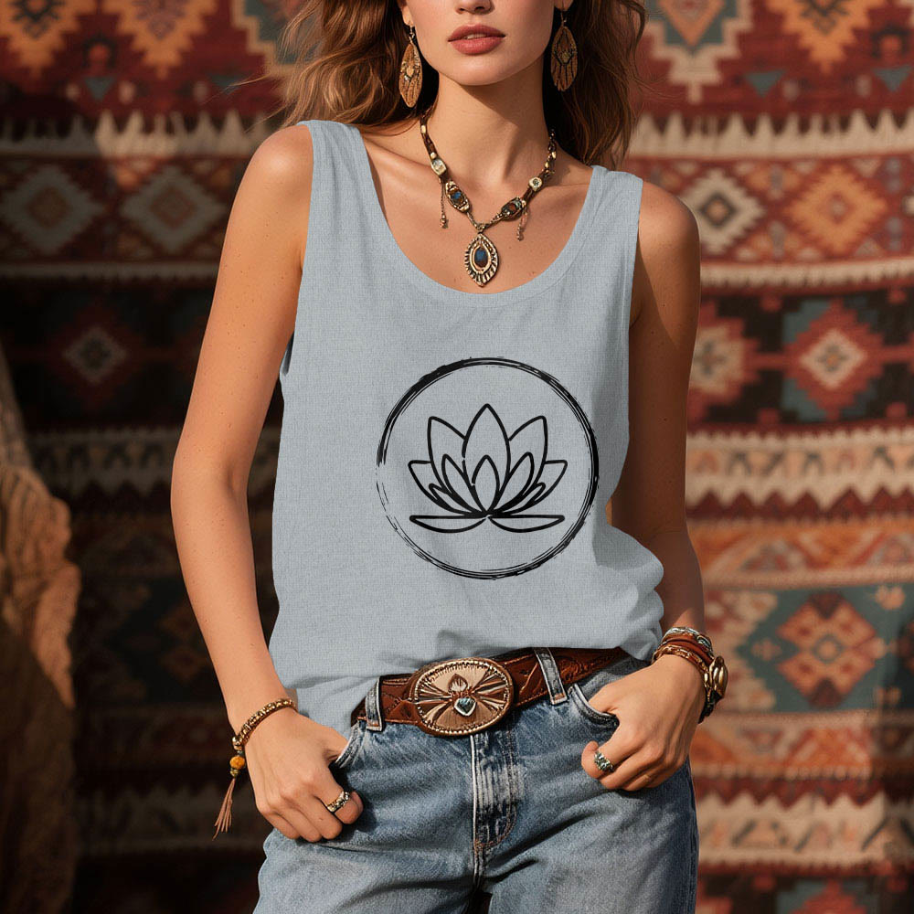 Canotta spirituale pacifica Olivenorma Lotus Flowers - image 10