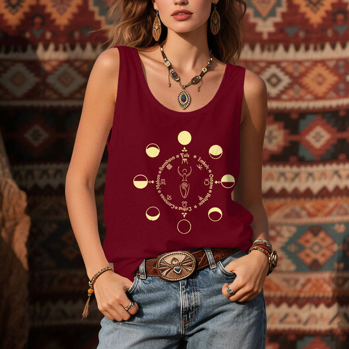 Olivenorma Ruota dell'Anno Fasi Lunari Dea Canotta Potere Femminile - image 9