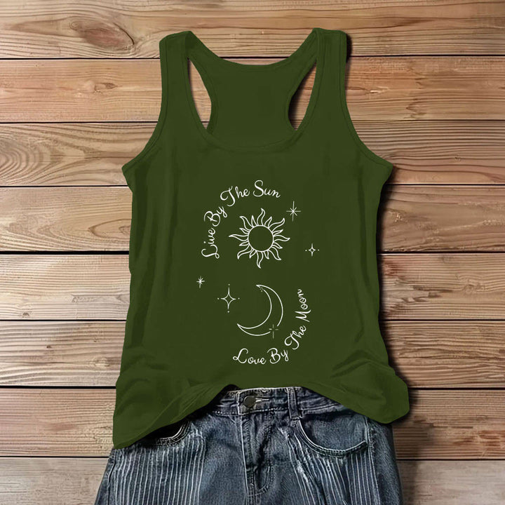 Canotta comfort "Vivi al sole, ama alla luna" Olivenorma - Verde - 3XL - image 0