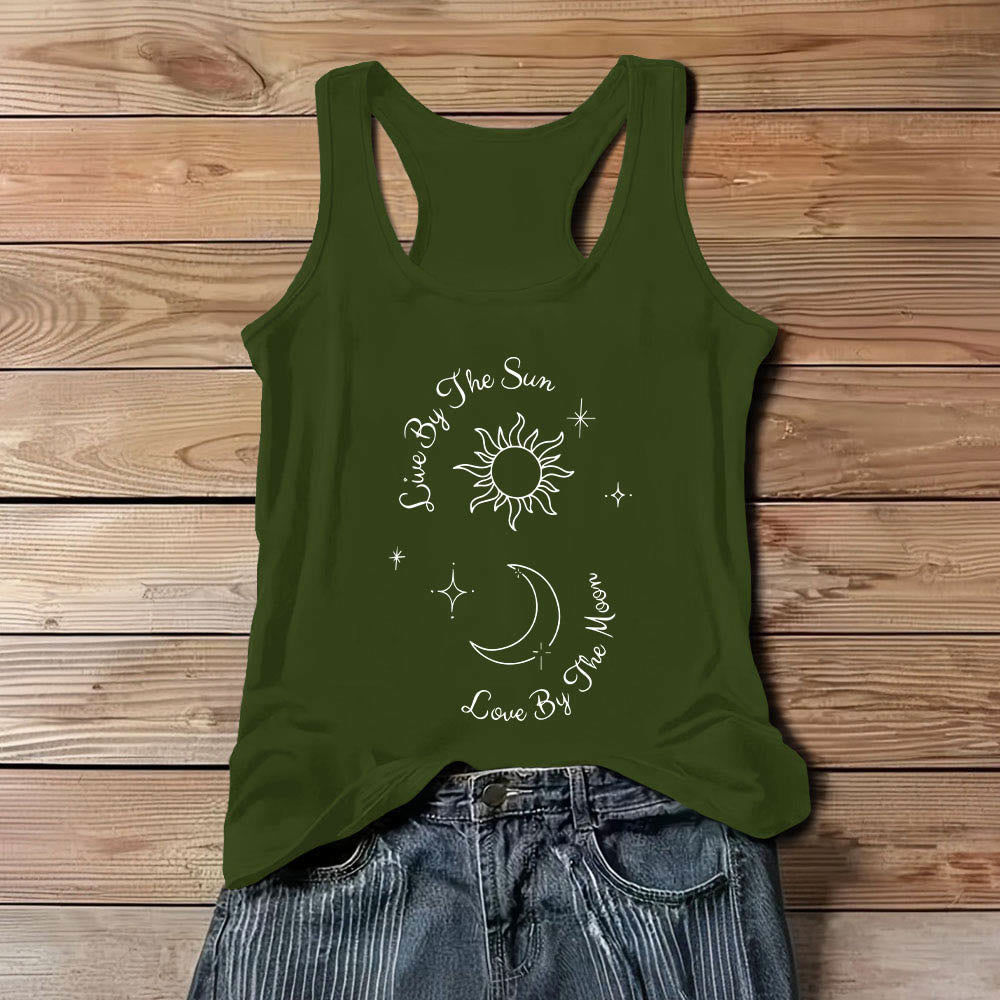 Canotta comfort "Vivi al sole, ama alla luna" Olivenorma - Verde - 3XL - image 1
