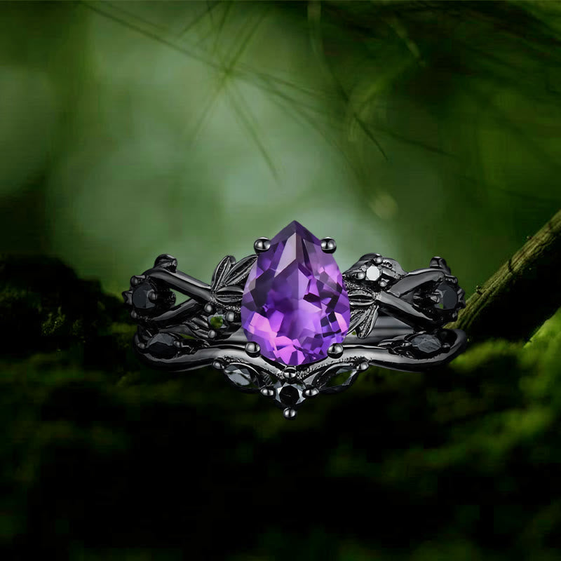 Anello della lacrima di Poseidone di Olivenorma - Ametista - Nero - Stati Uniti 11 - image 14