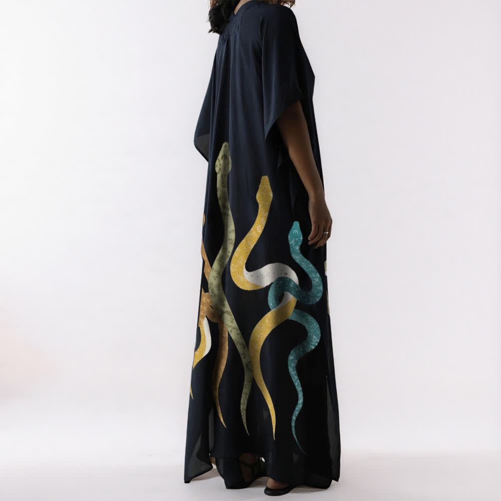 Abito caftano nero serpente Olivenorma - image 1