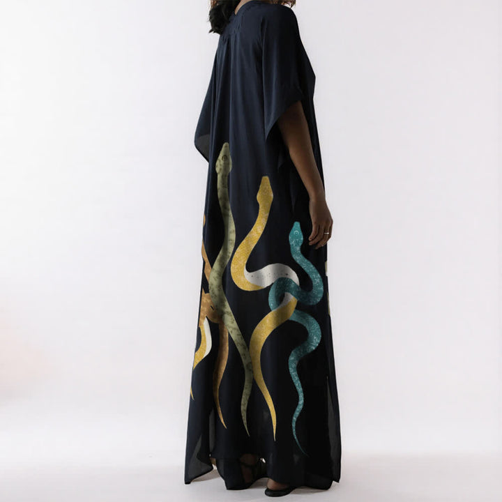 Abito caftano nero serpente Olivenorma - image 1