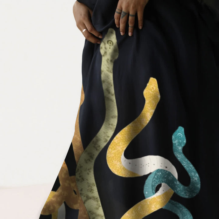 Abito caftano nero serpente Olivenorma - image 3