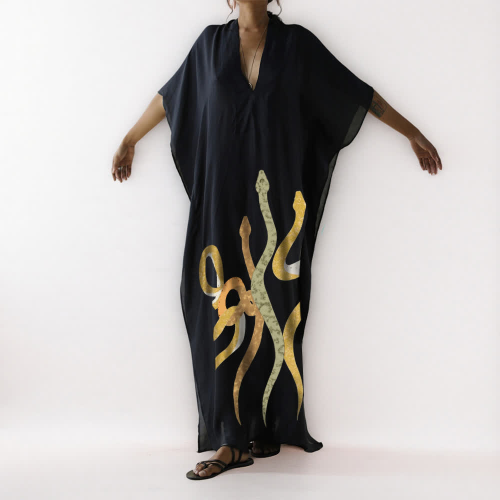 Abito caftano nero serpente Olivenorma - image 2