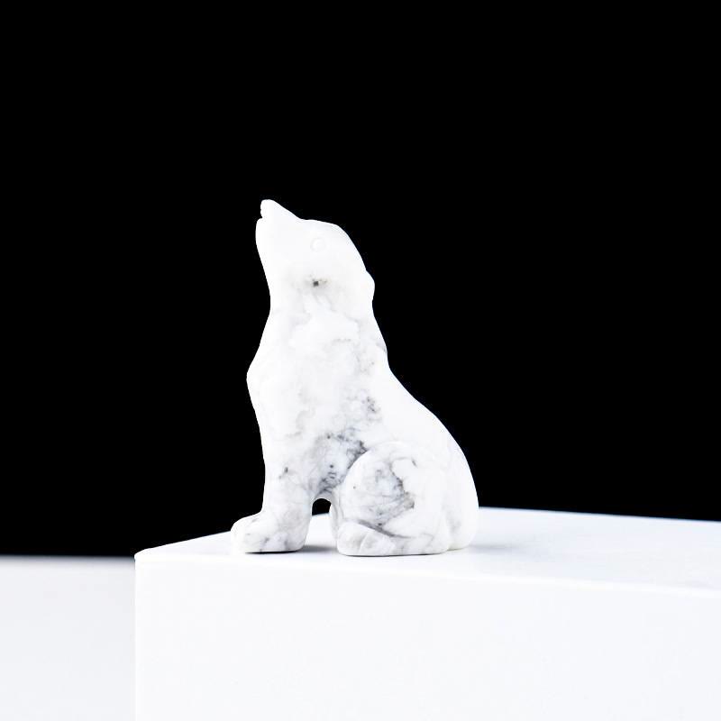 Decorazione in pietra preziosa di cristallo naturale Olivenorma Little Wolf Boy