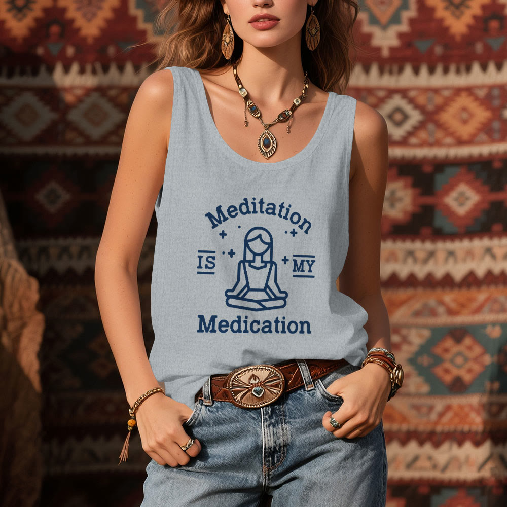 Olivenorma "LA MEDITAZIONE È LA MIA MEDICINA" Maglietta da yoga - image 7