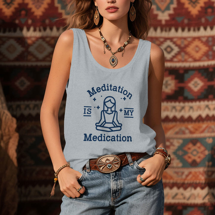 Olivenorma "LA MEDITAZIONE È LA MIA MEDICINA" Maglietta da yoga - image 7