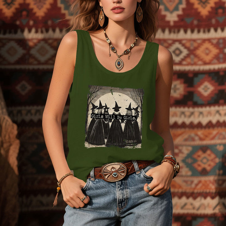 Olivenorma "GIRLS WILL HELP GIRLS" Maglietta senza maniche spirituale delle streghe del potere delle ragazze - image 11