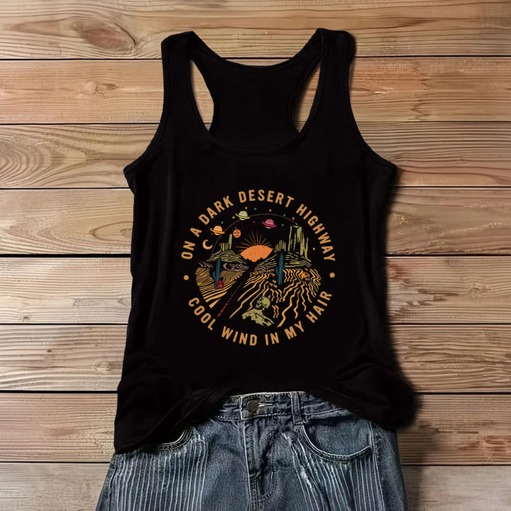 Olivenorma Maglietta estiva casual da donna, girocollo, canotta senza maniche - Nero - 3XL - image 4