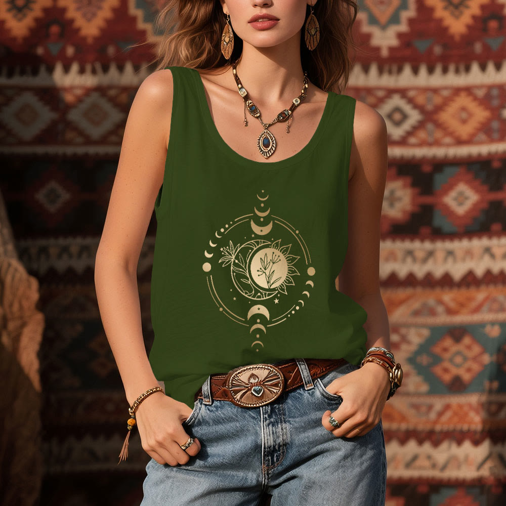 Olivenorma Moom Phase - Canotta da donna con scollo a barchetta, vestibilità regolare - image 11