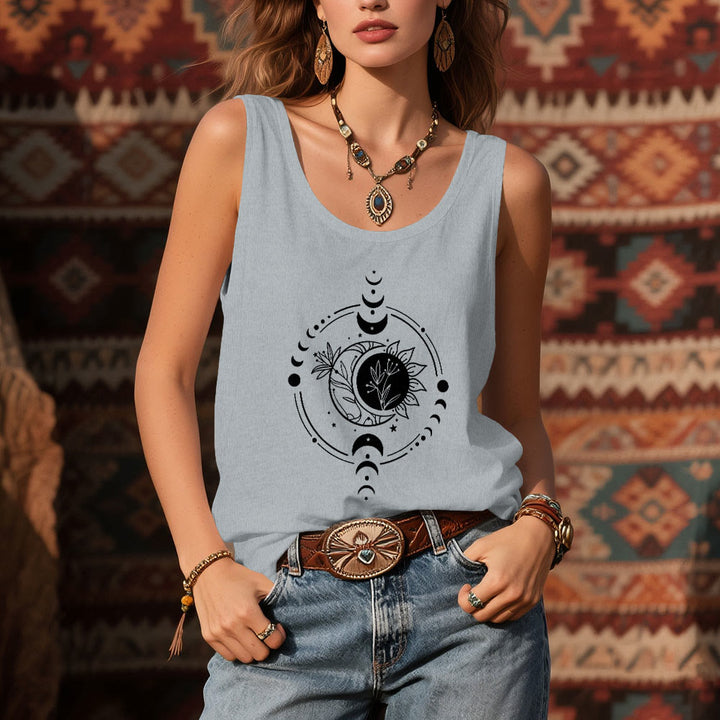 Olivenorma Moom Phase - Canotta da donna con scollo a barchetta, vestibilità regolare - image 7