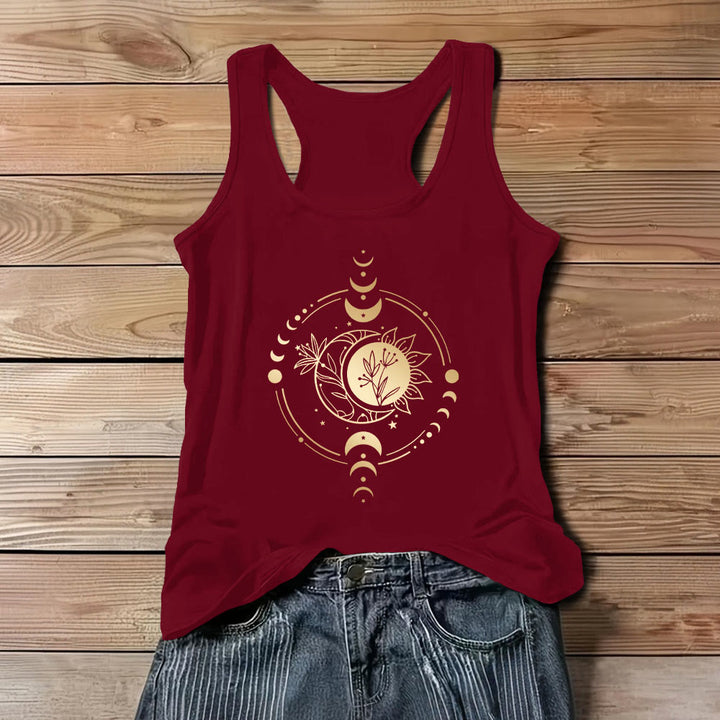 Olivenorma Moom Phase - Canotta da donna con scollo a barchetta, vestibilità regolare - Rosso - 3XL - image 8