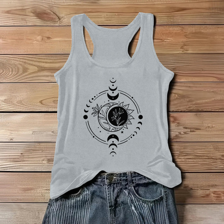 Olivenorma Moom Phase - Canotta da donna con scollo a barchetta, vestibilità regolare - Grigio - 3XL - image 7