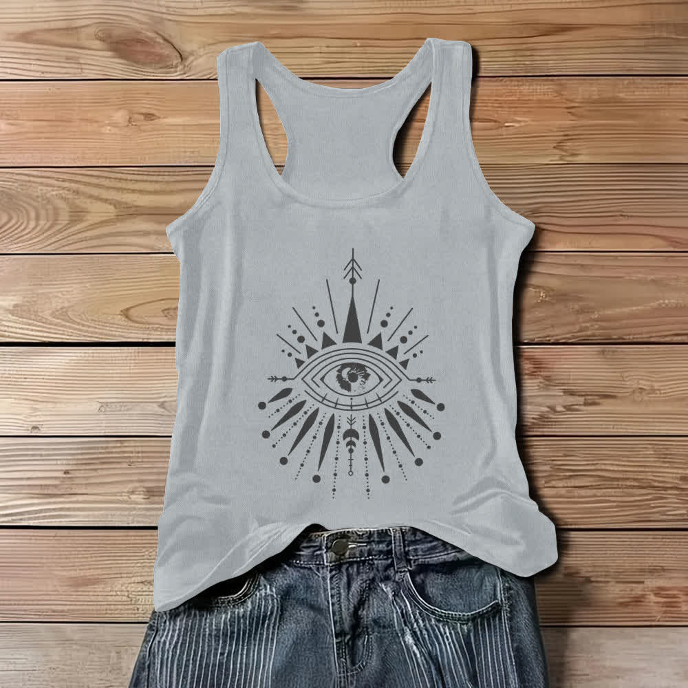 Olivenorma Mandala Eye Flowy Canotta da donna - Grigio - 3XL - image 5