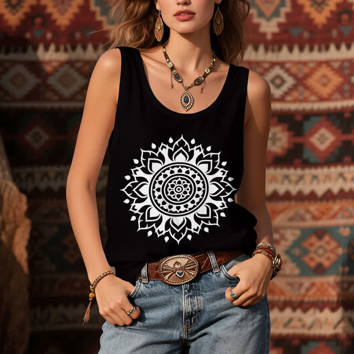 Olivenorma Boho Mandala Flowy Canotta fluida da donna - image 6