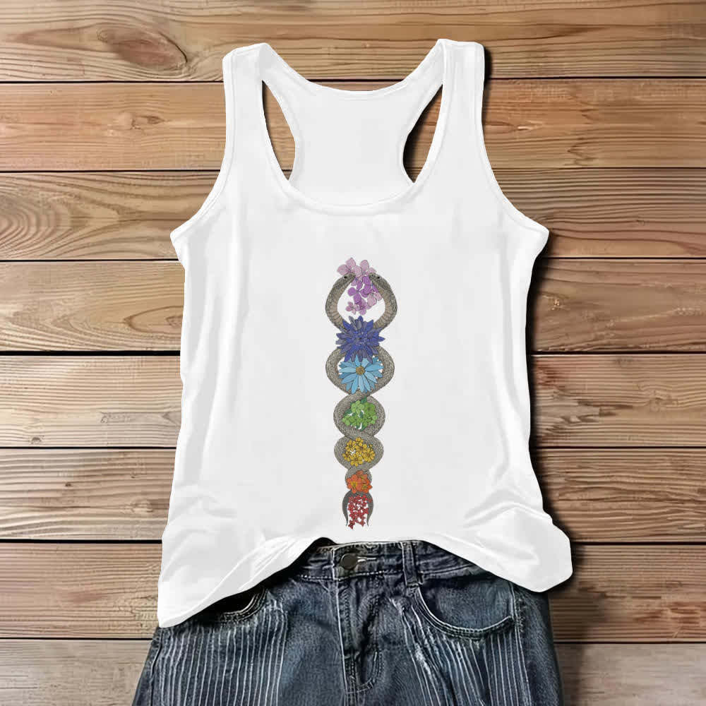 Canotta Olivenorma Kundalini Awakening 7 Chakra - Bianco - 3XL - image 1