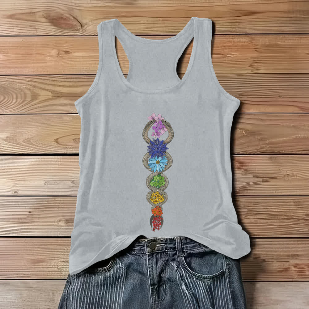 Canotta Olivenorma Kundalini Awakening 7 Chakra - Grigio - 3XL - image 4