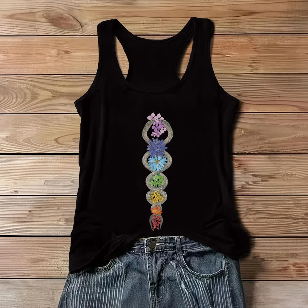 Canotta Olivenorma Kundalini Awakening 7 Chakra - Nero - 3XL - image 2