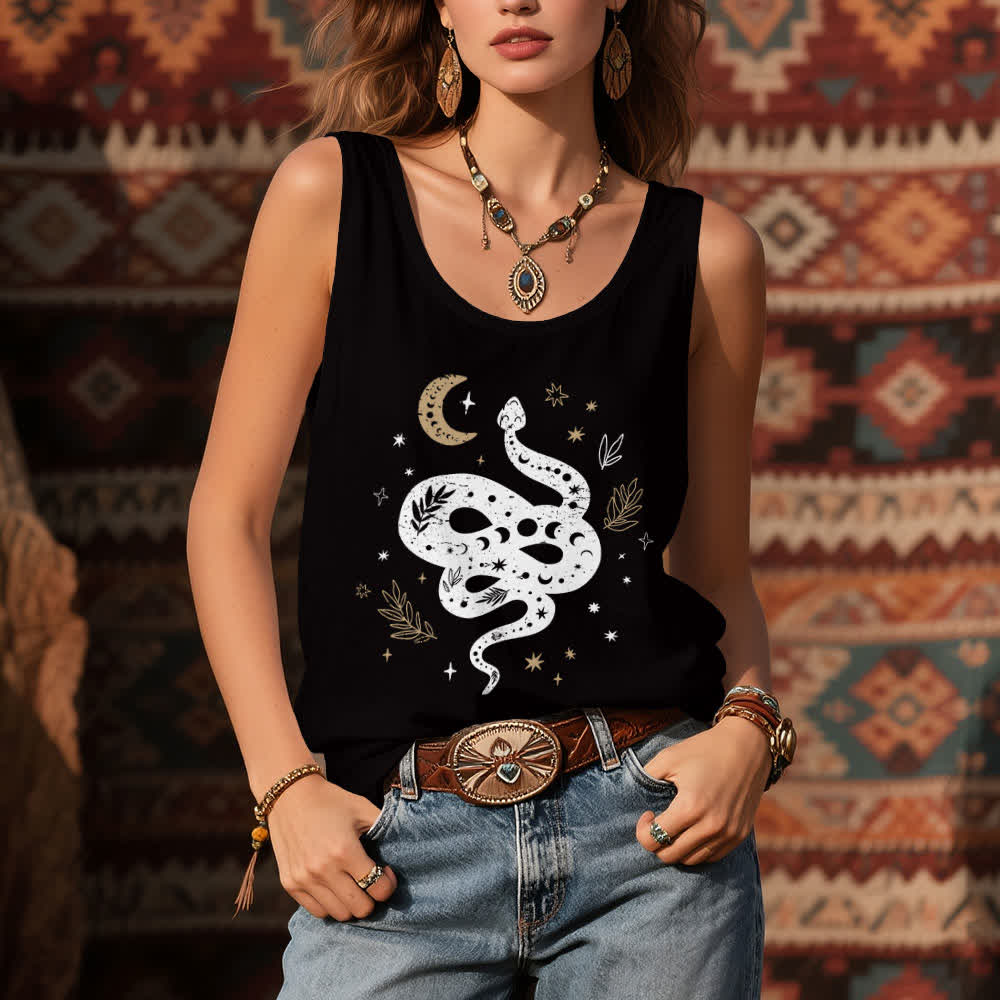 Canotta da donna Olivenorma Celestial Snake Design - image 3