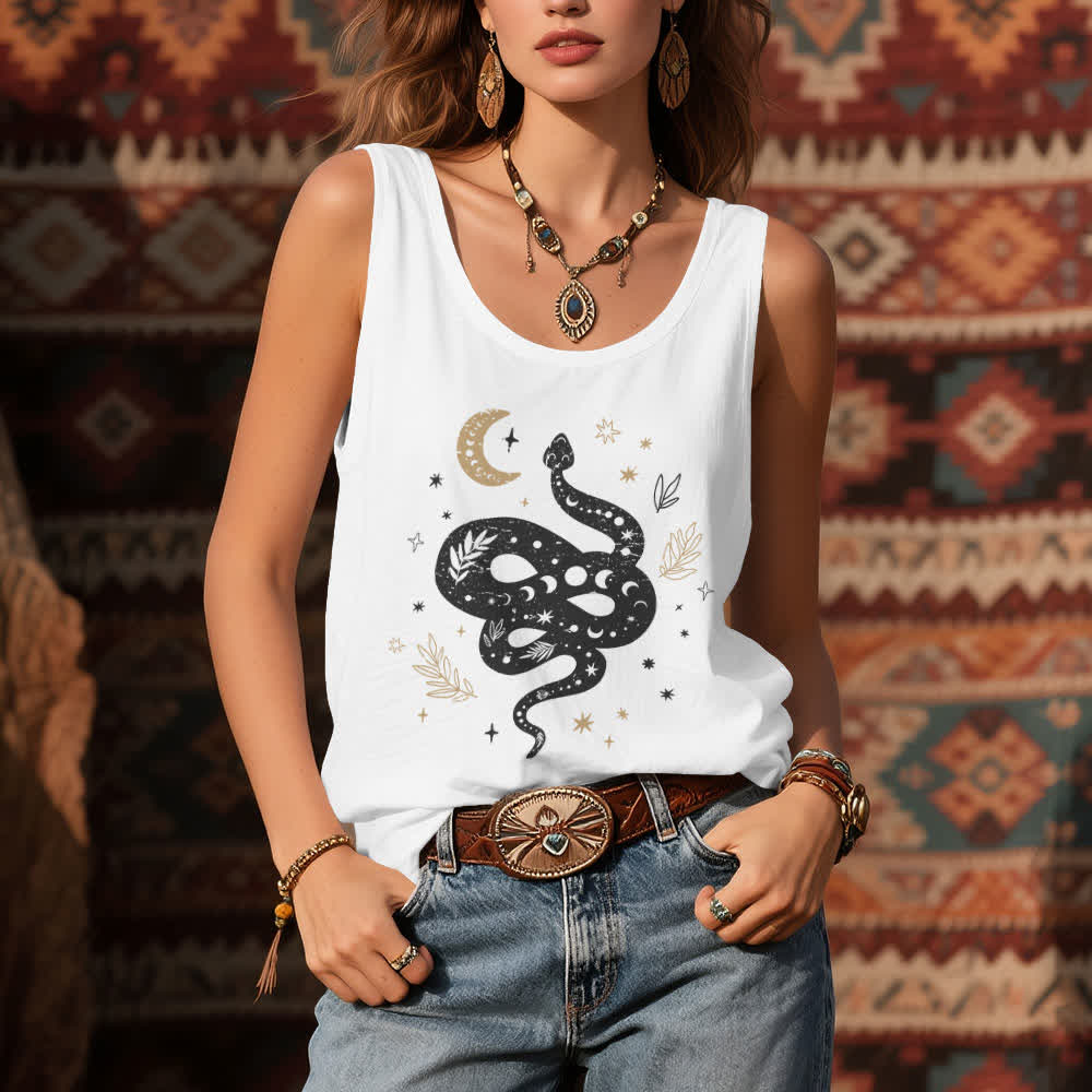 Canotta da donna Olivenorma Celestial Snake Design - image 1