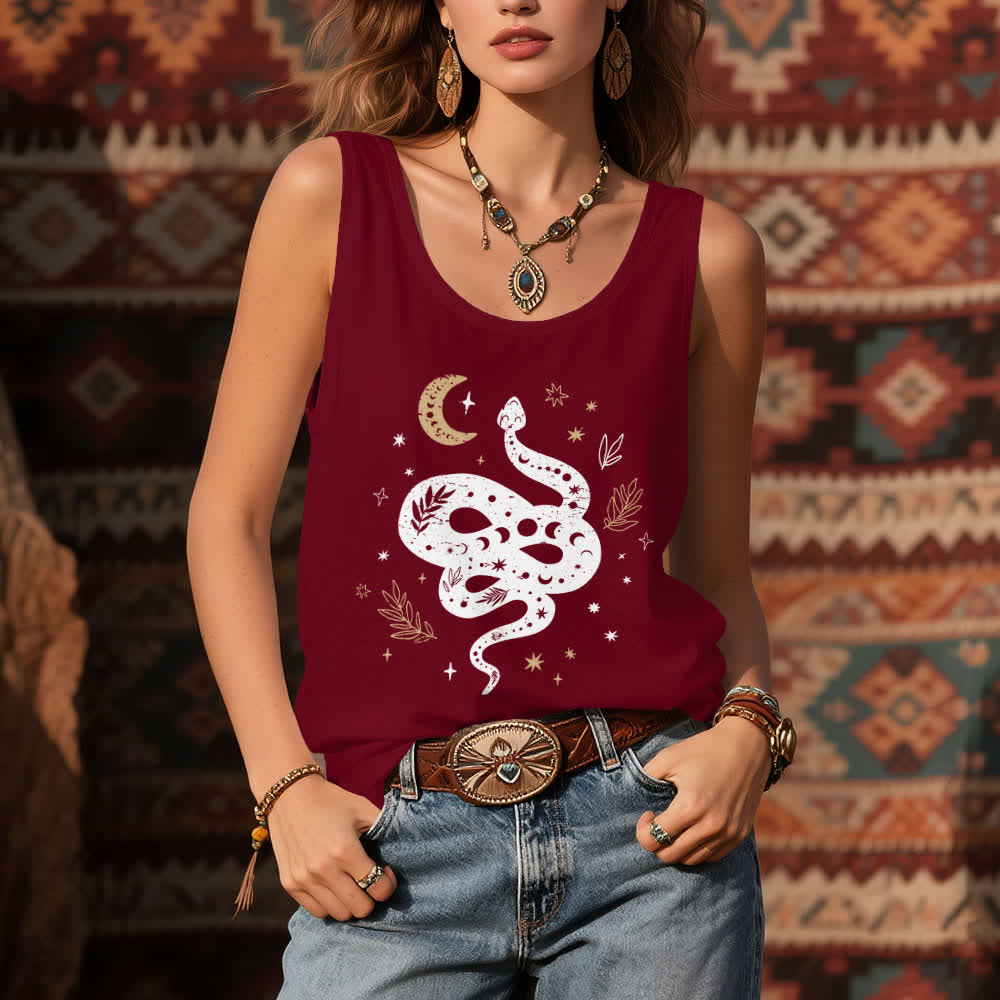 Canotta da donna Olivenorma Celestial Snake Design - image 8