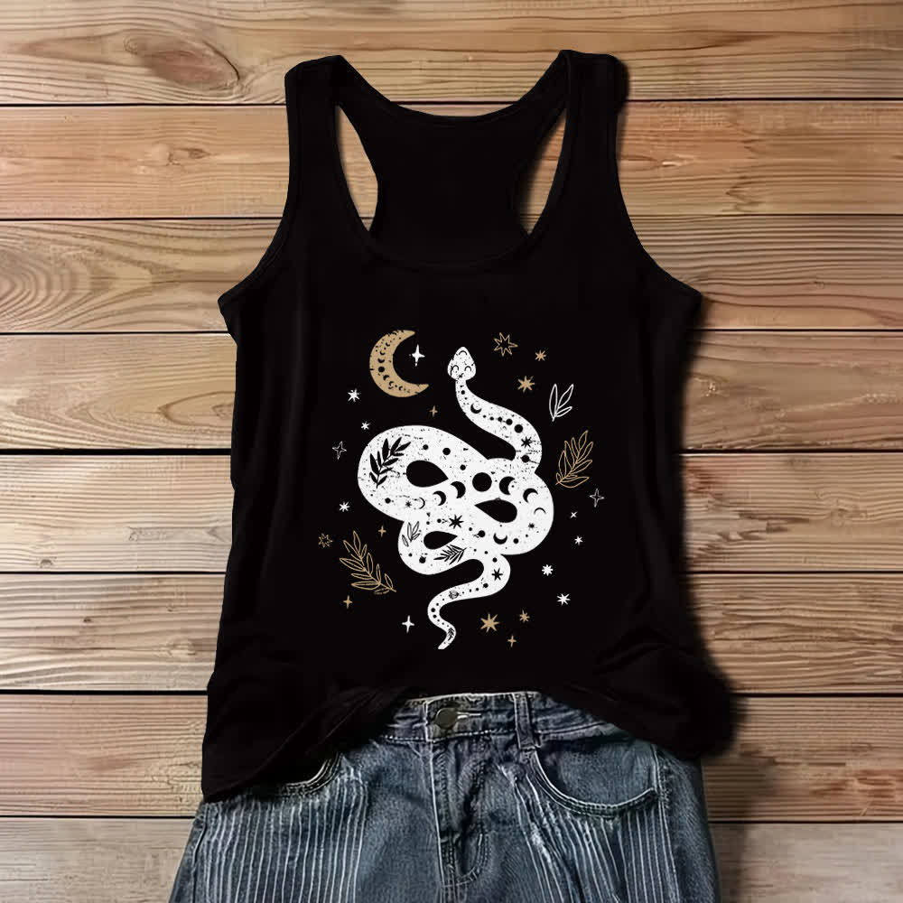 Canotta da donna Olivenorma Celestial Snake Design - Nero - 3XL - image 2