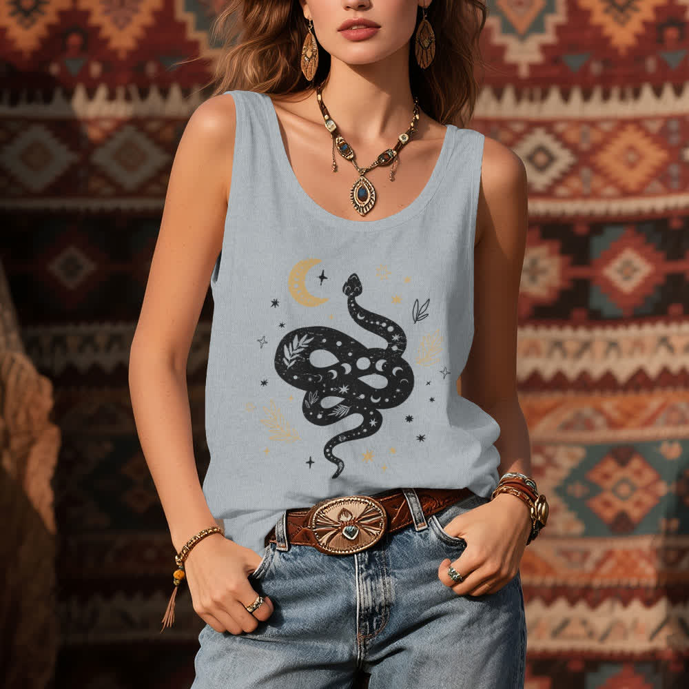 Canotta da donna Olivenorma Celestial Snake Design - image 5
