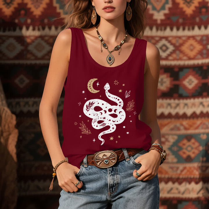 Canotta da donna Olivenorma Celestial Snake Design - image 7
