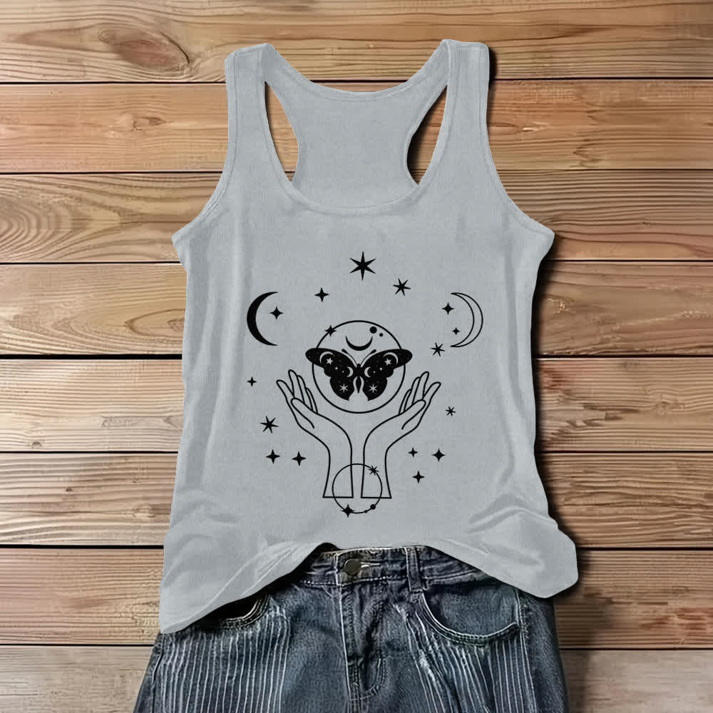 Canotta Olivenorma Celestial Butterfly Lunar Prayer Hands - Grigio - 3XL - image 6