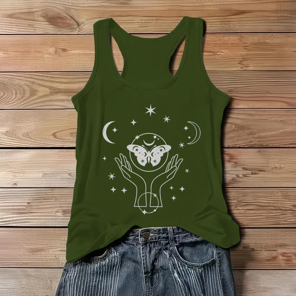 Canotta Olivenorma Celestial Butterfly Lunar Prayer Hands - Verde - 3XL - image 0