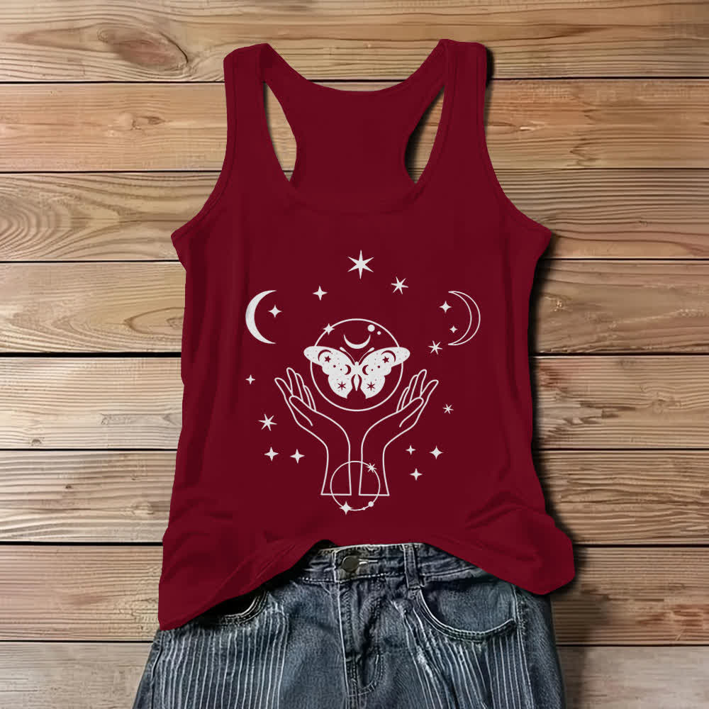 Canotta Olivenorma Celestial Butterfly Lunar Prayer Hands - Rosso - 3XL - image 8