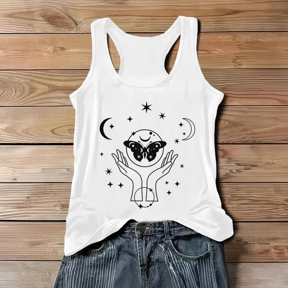Canotta Olivenorma Celestial Butterfly Lunar Prayer Hands - Bianco - 3XL - image 2