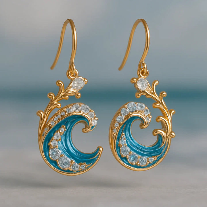 Olivenorma Elysian Tides – The Ocean Secret Wave Orecchini Collana Anello - Orecchini - 1*1,2 cm - image 6