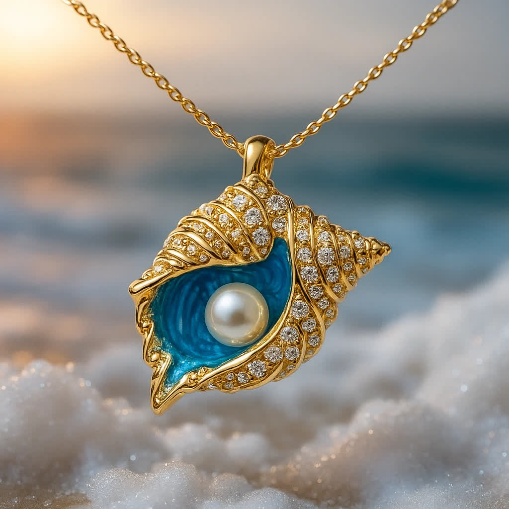 Olivenorma Elysian Tides – The Ocean Secret Wave Orecchini Collana Anello - Collana - 40+5 cm - image 8