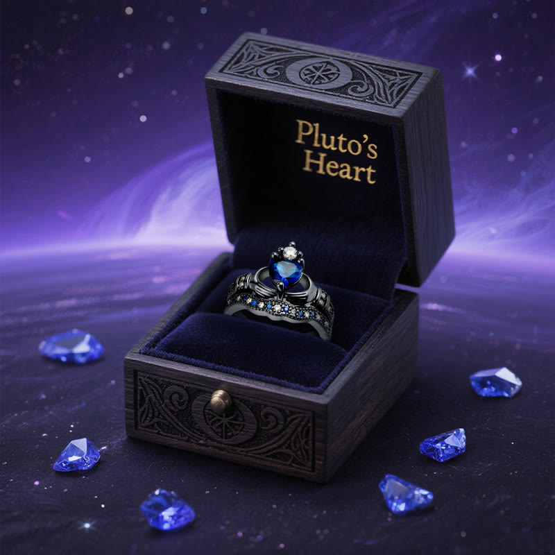 Anello d'amore con zaffiro e cuore di Plutone Olivenorma - image 4