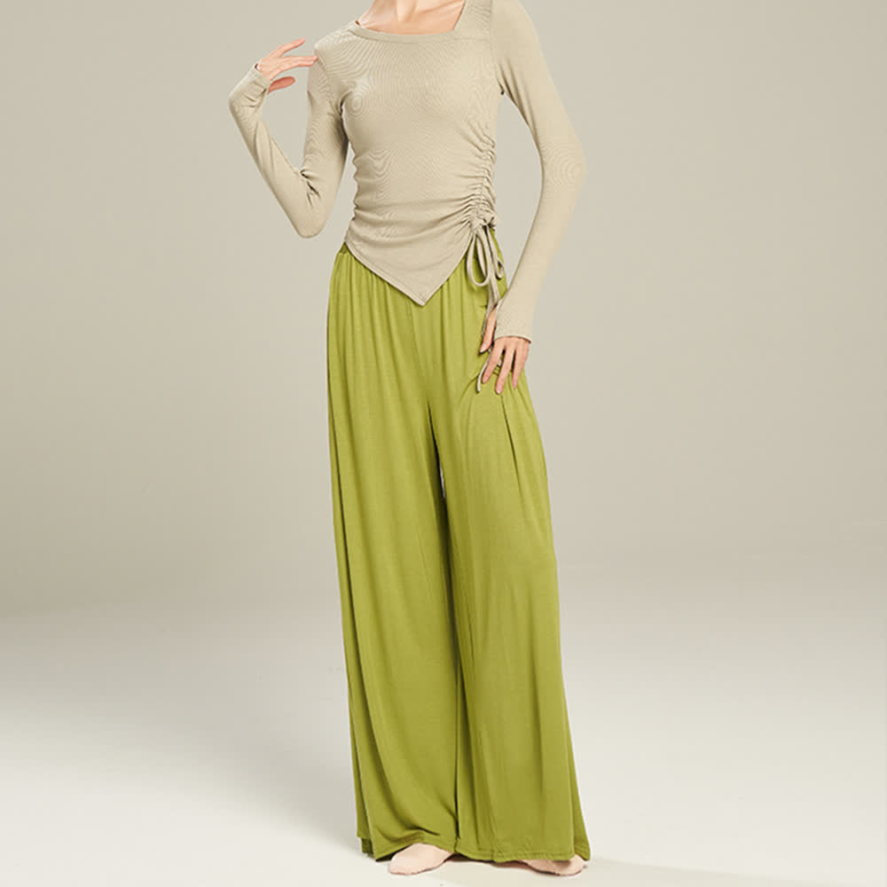 Olivenorma Modal Comodi Pantaloni Dritti per Yoga e Danza - image 4